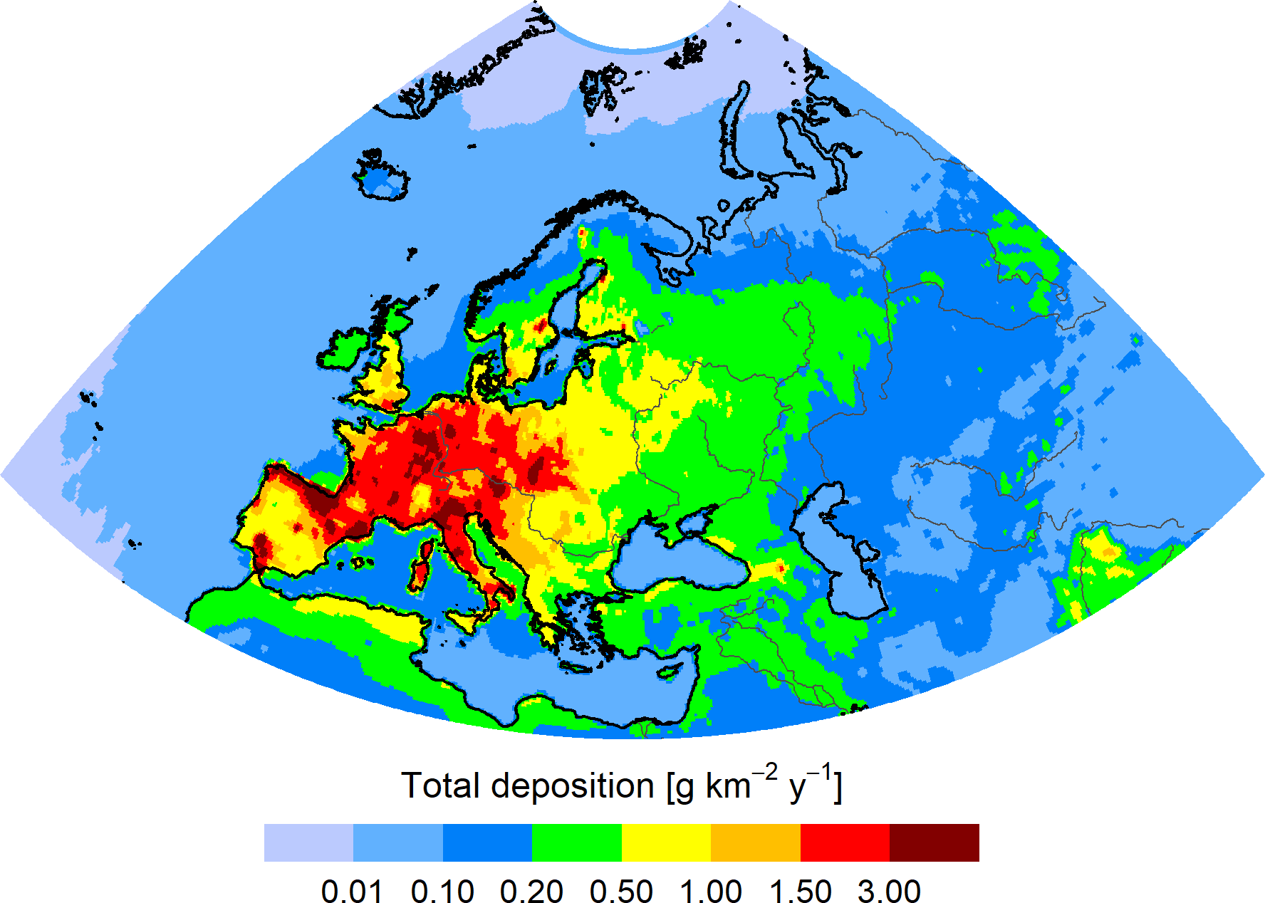 PCB-153 deposition in the EMEP region