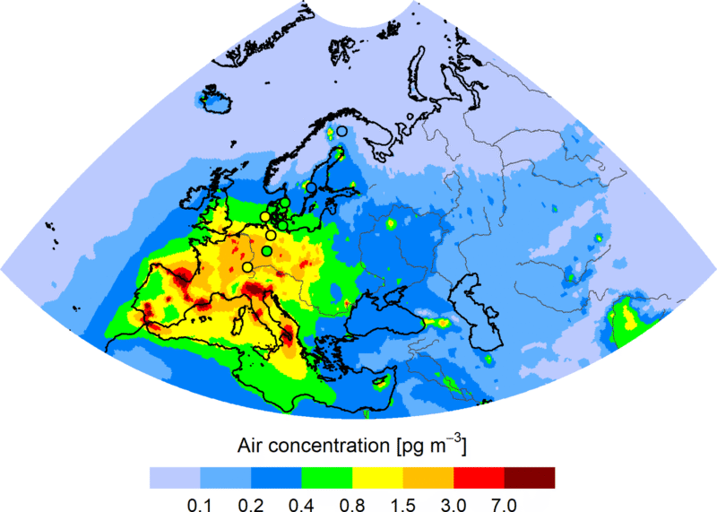 Pollution maps – MSC-East
