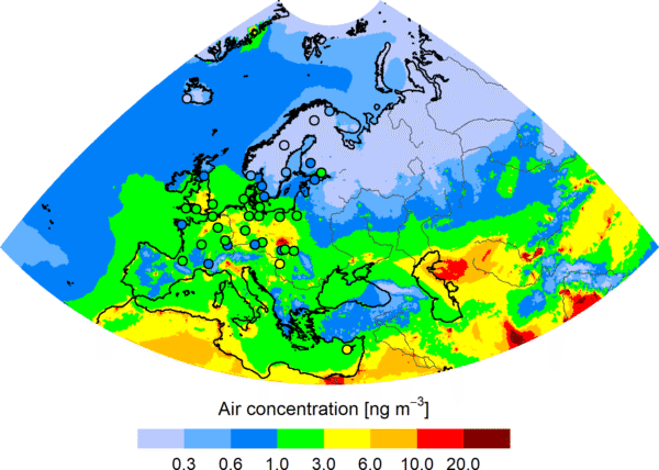 Pollution maps – MSC-East