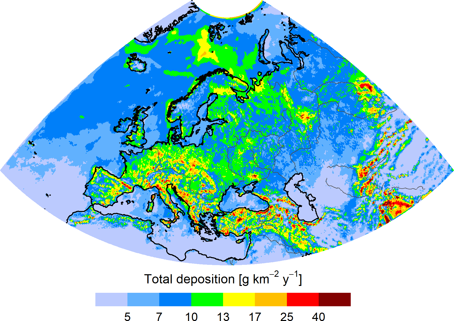 Hg deposition in the EMEP region